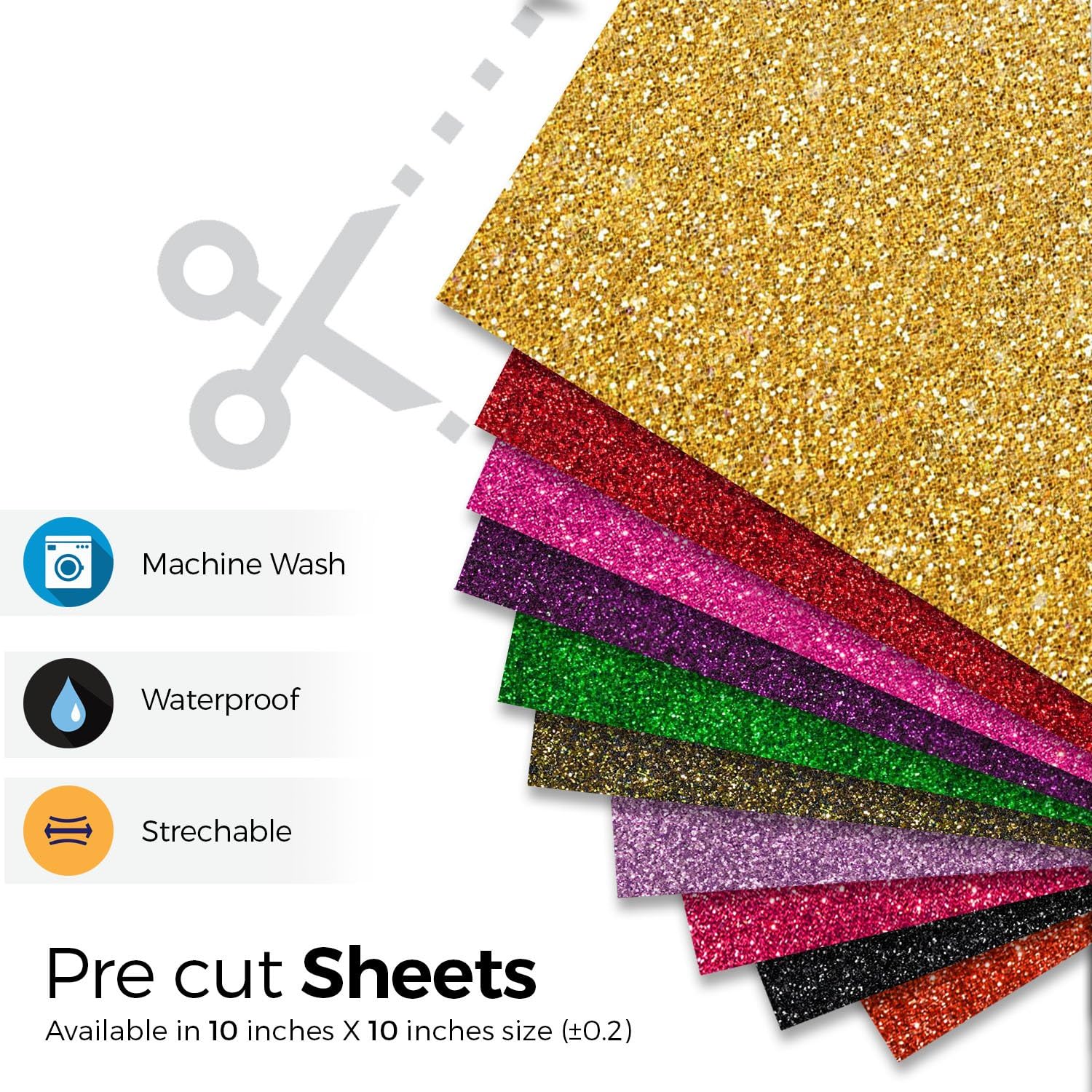 MiPremium PU Heat Transfer Vinyl, Iron On Vinyl Starter Pack - Image 4