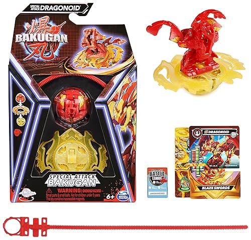 Bakugan, Special Attack Dragonoid, Spinning Collectible, Customisable Action Figure and Trading Cards, Kids’ Toys for Boys and Girls 6 and up