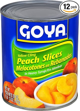 Goya Yellow cling Peach slices in heavy syrup (041331028219)