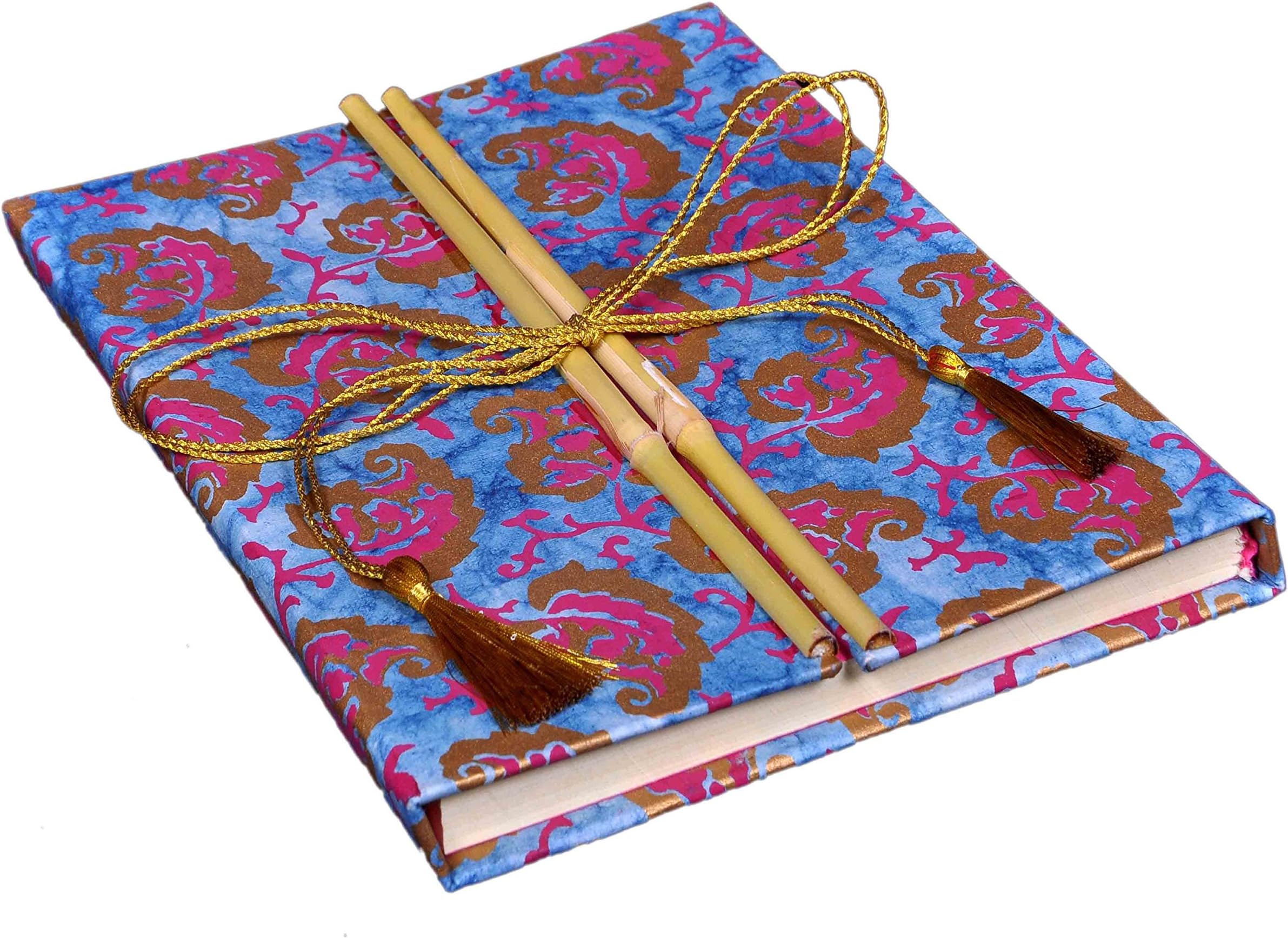 RjKart Handmade Paper Diary with Bamboo Lock 100 Page 6 * 8 Inch Birthday for Men Woman Boy Friend Girl Friend Husband Wife Brother Sister Father Mother[Dairy Diary Notebooks For Office College school Diaries Men Women Doodle Journal Notebook Bullet Journals Note Book Notepad Bag Pocket Sketchbook Planner Personal Daily Diaires Students Notepads Writing Sketch Stationary Stationery Accessories Spiral Ruled Stylish Gifts Planners With Lock ]