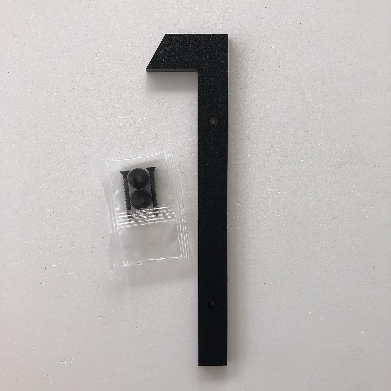 Plaques & Wall Art - 8 inch Large Modern House Numbers, Black plastic with hardware included (1)