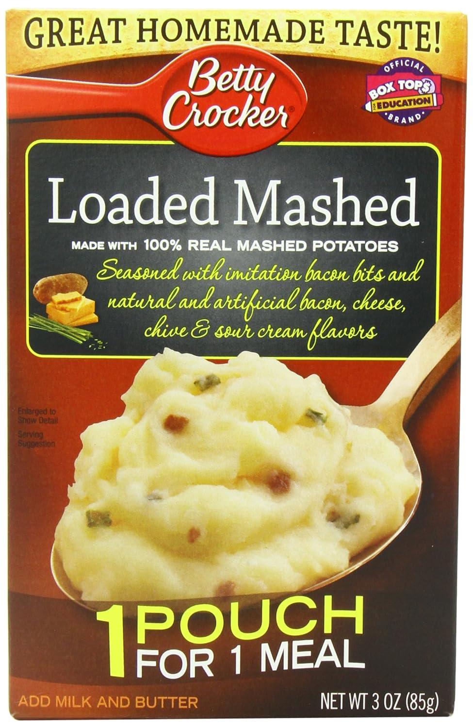 Betty Crocker Mashed Potatoes, Loaded, 3 Ounce (Pack of 12
