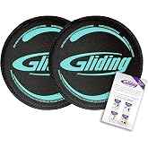 Gliding 9&rdquo; Sliders for Working Out on Hardwood/Tile Floors, 1 Pair 4 Videos | The Original Exercise Gliders, Discs for Full Body Fitness, Pilates, Core, Physical Therapy and Resistance Workouts