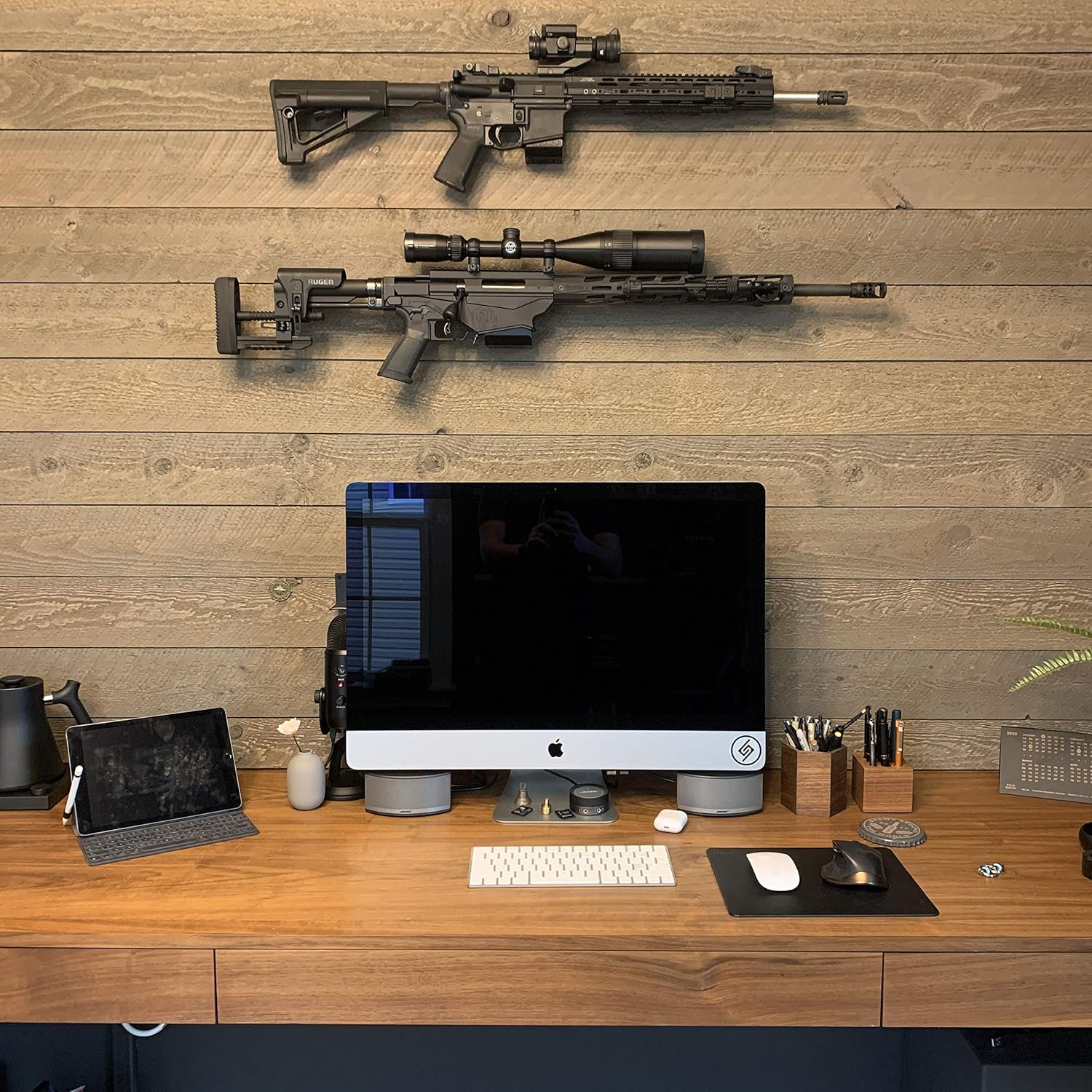 Spartan Mount for Standard Rifle | Display Storage Organization System | Unique Low Profile Design | Gun Safe Wall Garage | Gun Room Mounting Solution: Industrial & Scientific