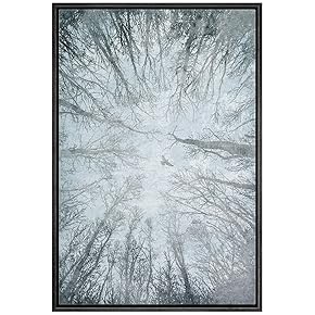 SIGNWIN Framed Canvas Wall Art Birds on Tree...