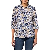 Nautica Womens Button Front Long Sleeve Roll Tab Shirt