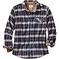 Legendary Whitetails Men's Buck Camp Flannel, Long Sleeve Plaid Button Down Casual Shirt, Corduroy Cuffs