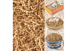 JOYIN 2 LB Christmas Grass, Pure Brown Paper Grass, 32oz Shred Raffia Crinkle Cut for Wedding Basket Stuffer Filler, Anniversaries Party Bag Decor Favors, Halloween Birthday Gift Wrapping