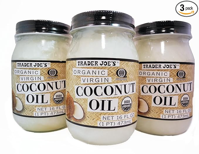 Amazon Com Trader Joe S Coconut Oil 3 Jars Organic Coconut Oil Grocery Gourmet Food