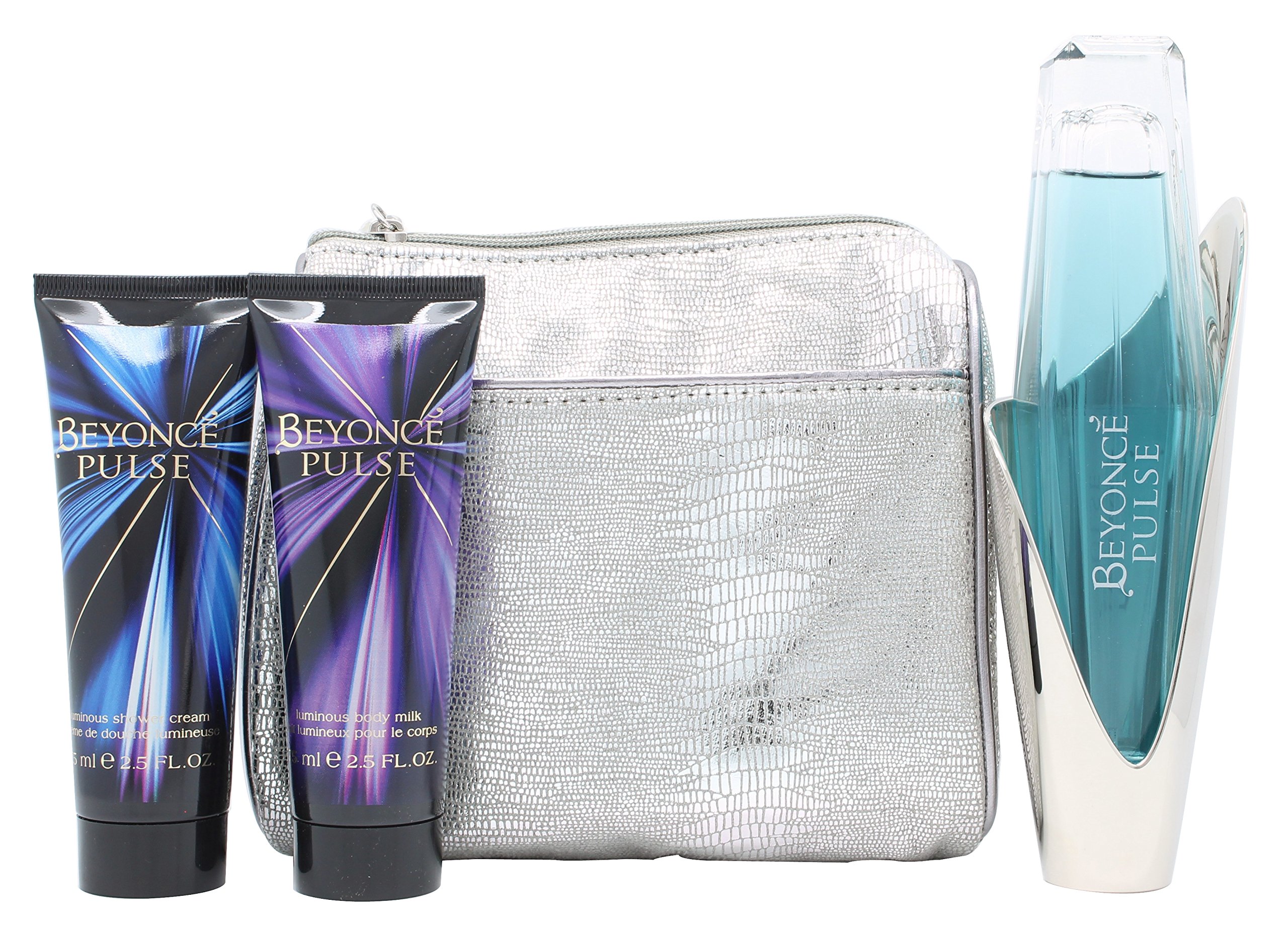Beyonce Pulse Gift Set 3.4oz (100ml) EDP Spray + 2.5oz (75ml) Body Milk + 2.5oz (75ml) Shower Cream