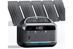 Portable Power Station 90,000mAh with 40W Solar Panel, DaranEner 288Wh LiFePO4 Battery, Backup w/2× 350W (600W Surge)110V Pure Sine Wave AC Outlet, Solar Generator for Home Backup, CPAP, RV, Camping