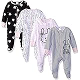 Gerber baby-girls 4 Pack Sleep 'N Play Footie