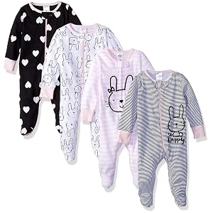 Twin girls Footie Pajamas