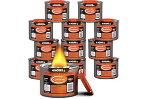 Luminar Resealable-Wick Chafing Fuel Cans, 12 Pack, 4 Hour - Premium Quality Burners for Food Warmers - No More Spills, Waste, or Hassle - Perfect for Convenient, and Long-Lasting Event Catering