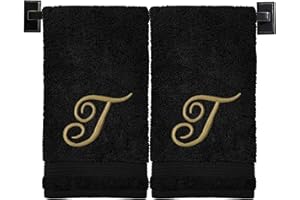 CUSTOM LUXURY TOWELS Monogrammed Hand Towels - Set of 2 - Genuine Turkish Hand Towels - Choose Any Letter - Choose Towel and Thread Color - Embroidered Script Monogram - Personalized Towels - Monogrammed Towels