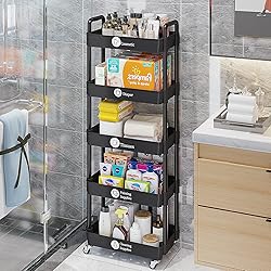 UDEAR 5-Tier Rolling Utility Cart with 12 Category