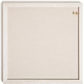 U Brands Rustic Linen Bulletin Board, 14" x 14", White Wood Style Frame, Industrial Grade Pinning Surface, Includes Push Pins