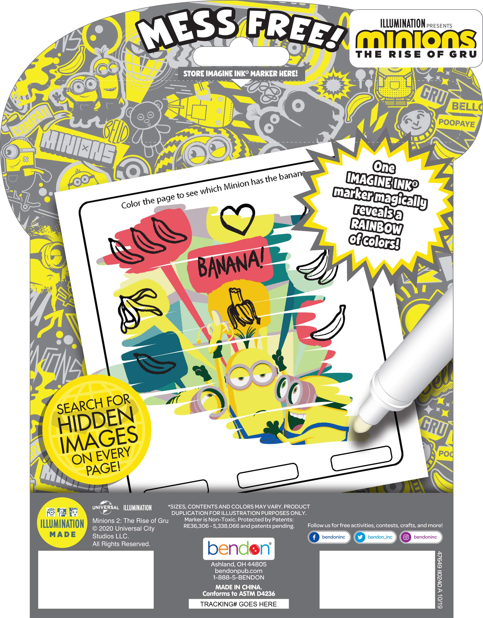 Despicable Me Minions Rise of Gru 24-Page Imagine Ink with Mess Free Marker 47649