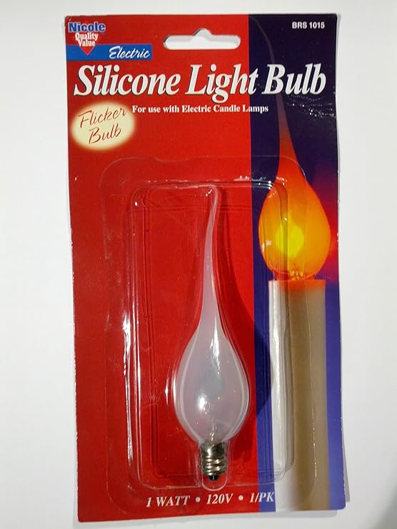 Flicker Bulb Silicone Light Bulb 1 Watt 120V For use with