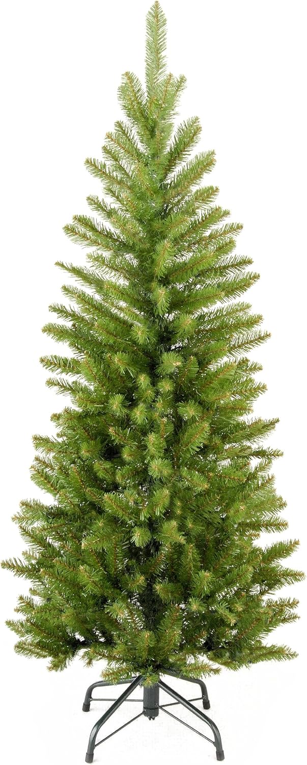 Trees - National Tree Company 4 ft Unlit Kingswood Fir Mini Artificial Slim Christmas Tree, 269 Tips, Includes Stand, Green