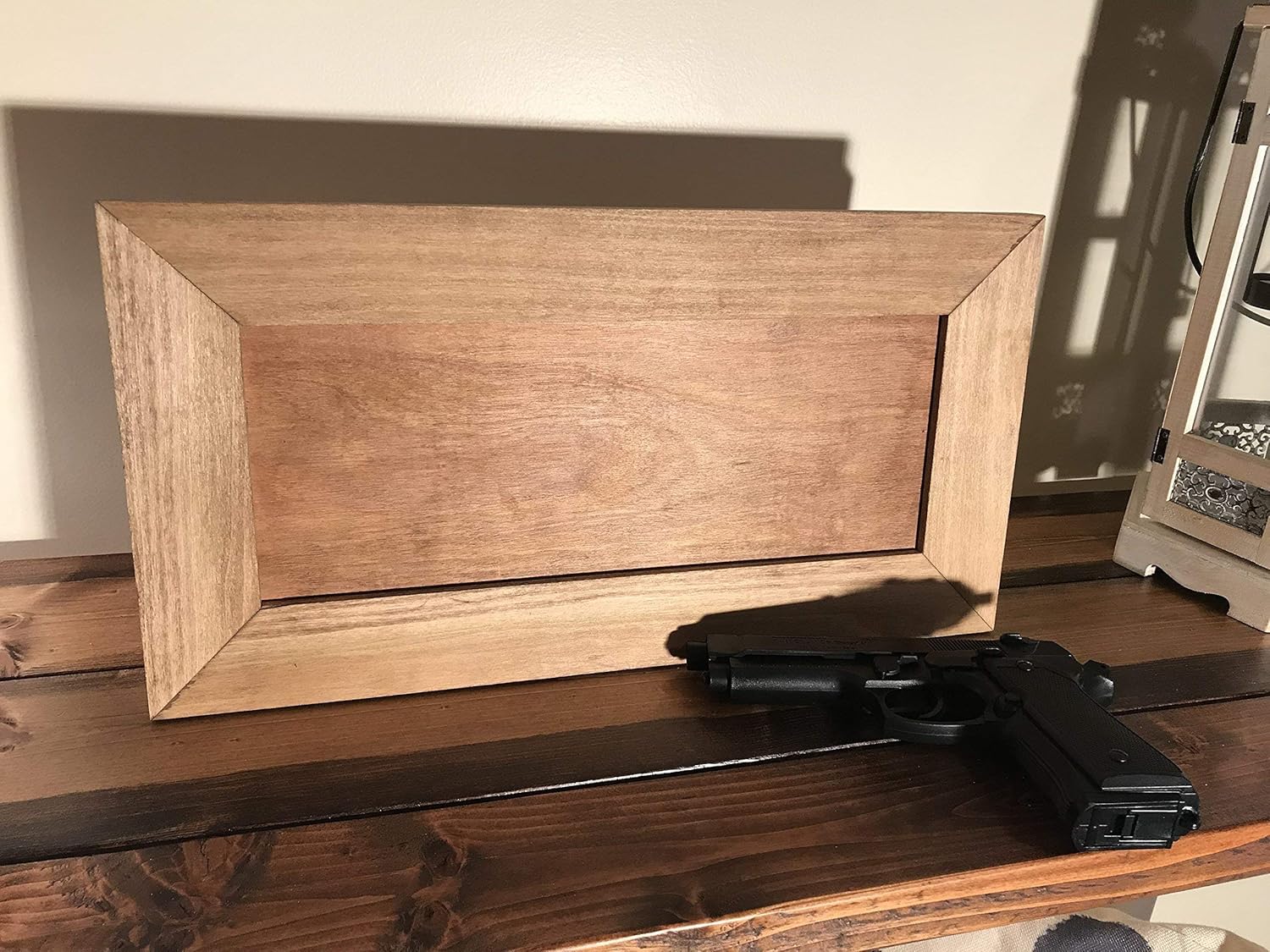 Amazon Com Hidden Gun Cabinet Farmhouse Style Weathered Oak