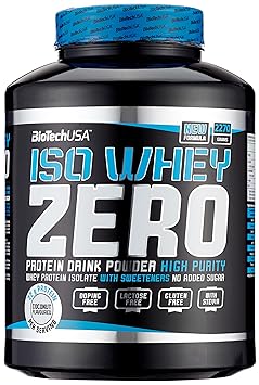 BiotechUSA Iso Whey Zero laktosefrei Kokonuss 2270g - Hochqualitatives Molkeprotein-Isolat. Laktosefrei. Glutenfrei. Cross-fl