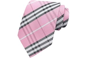 MENDENG Men's Classic Necktie Jacquard Woven Ties for Men Formal Business Ties Wedding Party Groomsmen Black Tie