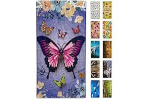 alottagifts Butterfly Beach Towel 30" x 60" Microfiber Butterflies Sand Free Quick Dry Travel for Adults Teen Children (Butterfly)