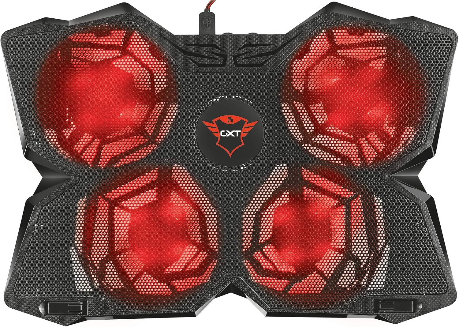 Trust Gaming GXT 278 Yozu Laptop Cooling Stand, Cooler for 17.3 inch Laptops, Height Adjustable Stand, 4 Illuminated Fans - Image 5