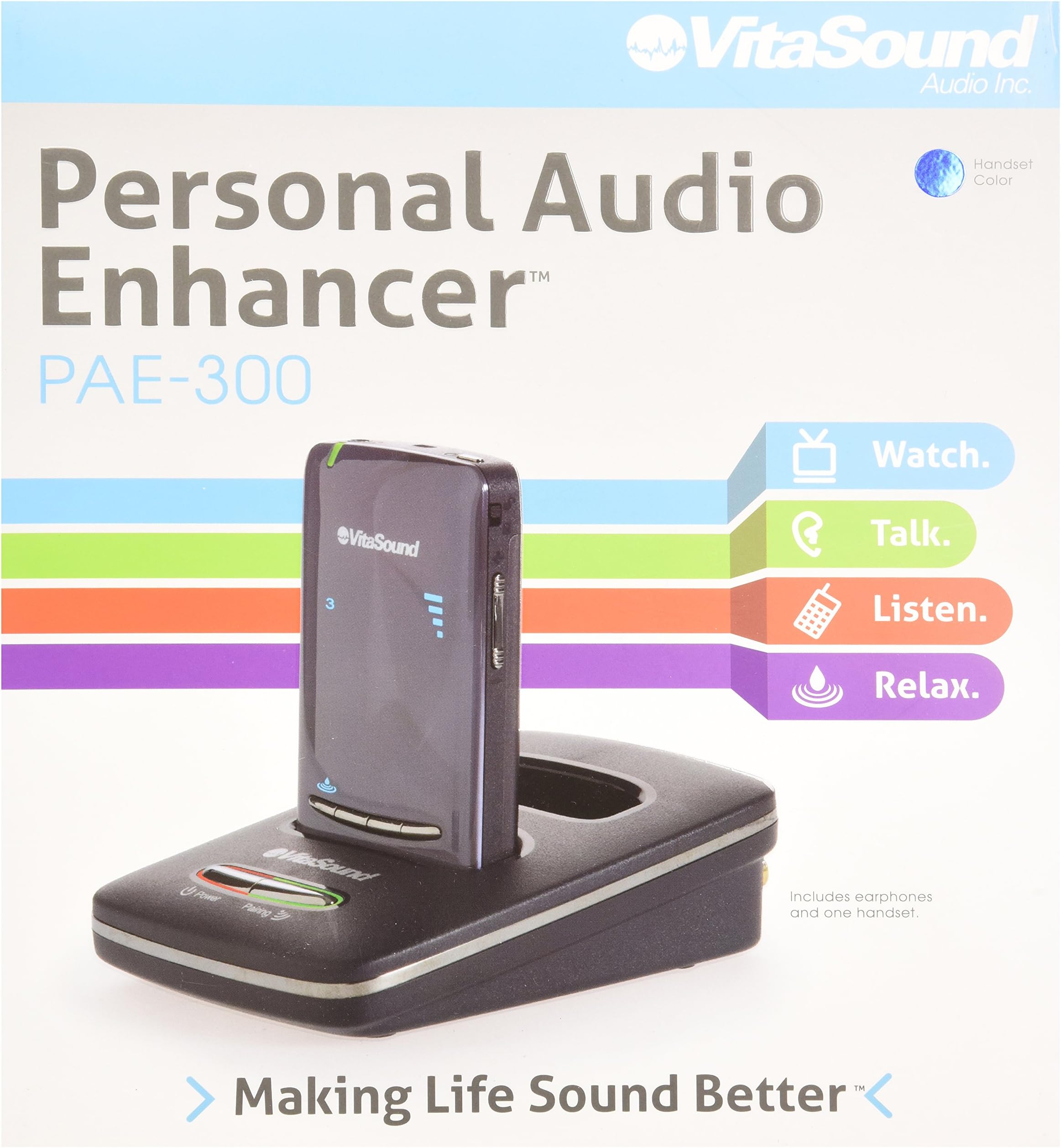 VitaSound PAE-300B, Personal Audio Enhancer Package, Royal Blue