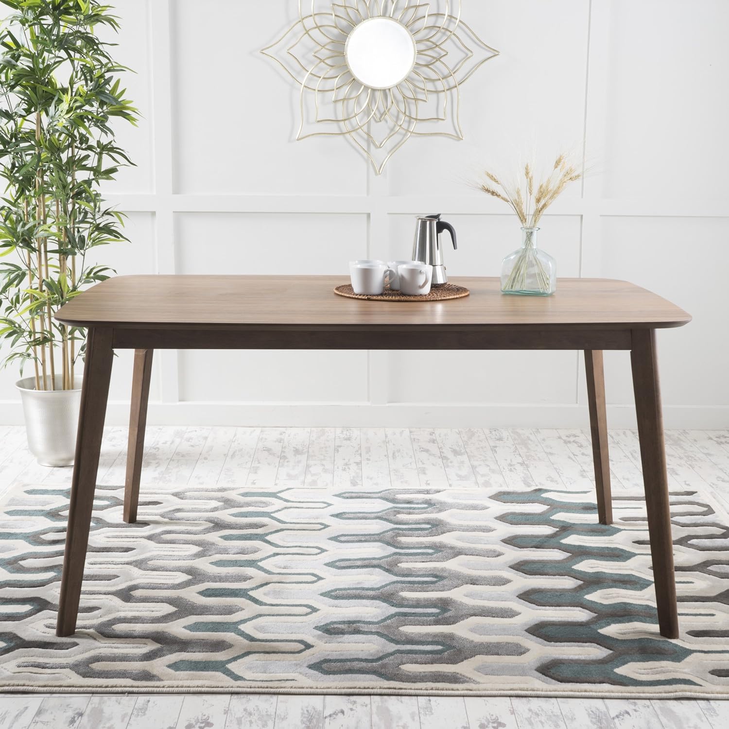 Christopher Knight Home 298944 Nyala Dining Table, Natural Walnut