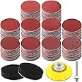 HongWay 300pcs 2 Inches Sanding Discs Pad Kit for Drill Sanding Grinder Rotary Tools with Backer Plate Shank and Soft Foam Buffering Pad, Sandpapers Includes 60-3000 Grit