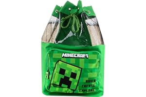 Minecraft Swimming Bag | Creeper Boys Swim Bag | Children’s Swimming Bag | One Size Green
