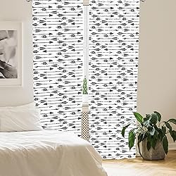 Lunarable Arrows Window Curtains, Sketchy
