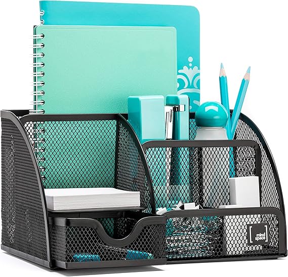 Mindspace Office Desk Organizer with 6 Compartments + Drawer The Mesh