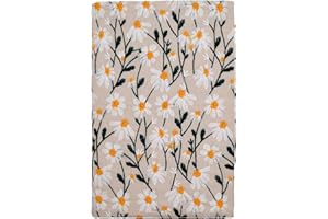 BLBMH Book Covers for Paperbacks Fit for 6x9 inch Adjustable Book Sleeve Cover for Women Over 15 Soft Cloth Protector for Notebook Journal - Daisy 2 9in