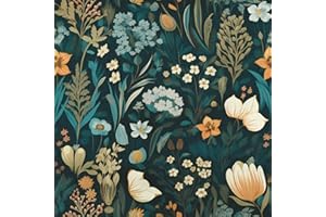 Orainege Vintage Floral Peel and Stick Wallpaper Boho Floral Contact Paper 15.7inchx118.1inch Floral Wallpaper Peel and Stick Flower Self Adhesive Wallpaper for Bedroom Removable Wall Paper Decorative