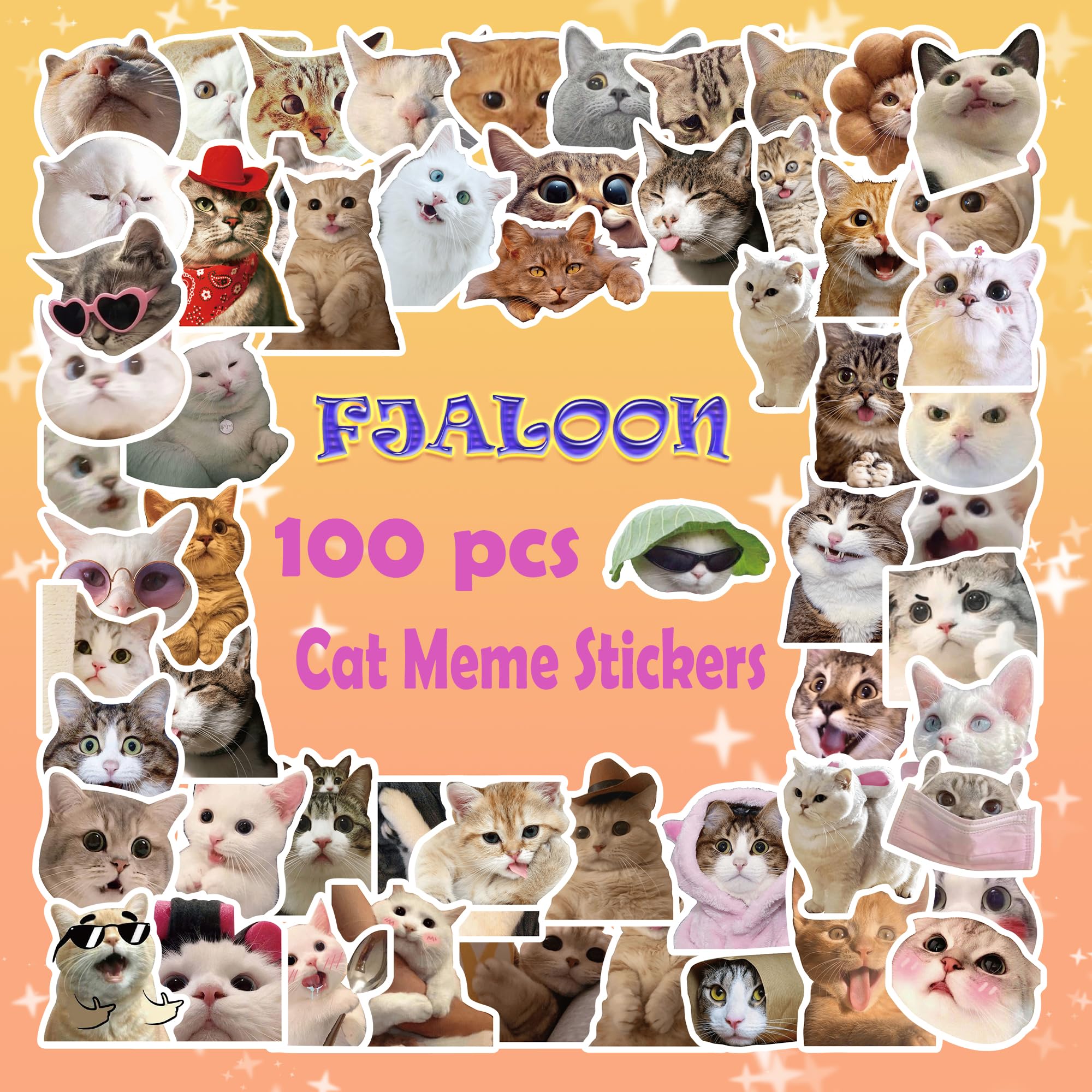 Mua 100 Pcs Cat Meme Stickers, Funny Cat Stickers, Cute Cat Stickers ...