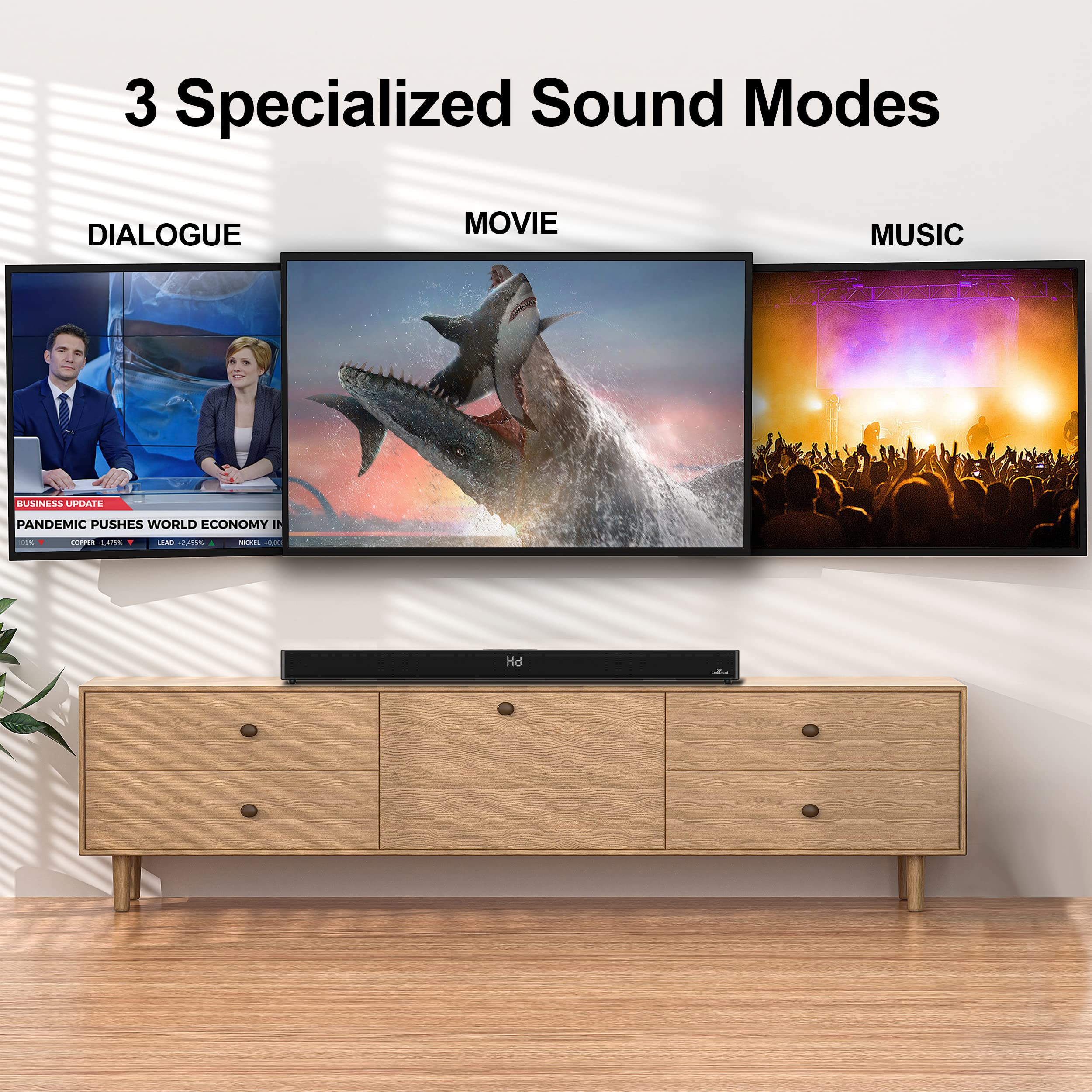Buy RIOWOIS Sound Bars For Smart TV, 31-in Bluetooth TV Soundbar