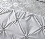 THL Maya-Silver King Bedspread Set 3 Piece Comforter & Pillow Shams view 4