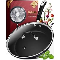 Frying Pan with Lid - 10 Inch Frying Pans Nonstick Skillet Pan Nonstick Frying Pan Skillets Nonstick with Lids Non Stick…