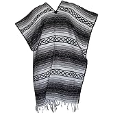 Del Mex Classic Mexican Blanket Poncho