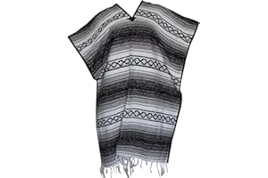 Del Mex Classic Mexican Blanket Poncho