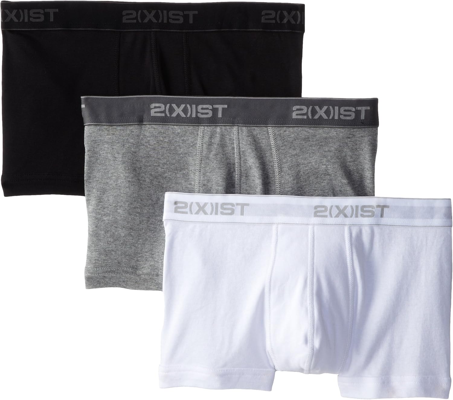 2(X)IST Men's Essential Cotton No Show Trunk 3-Pack: Clothing