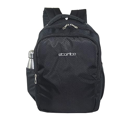 Storite Laptop Backpack College Rucksack Business Bag with 2 Laptop Compartments Fits Two 15.6 inch Laptops (17.5 x 5.5 x 12.5 inch) - Black