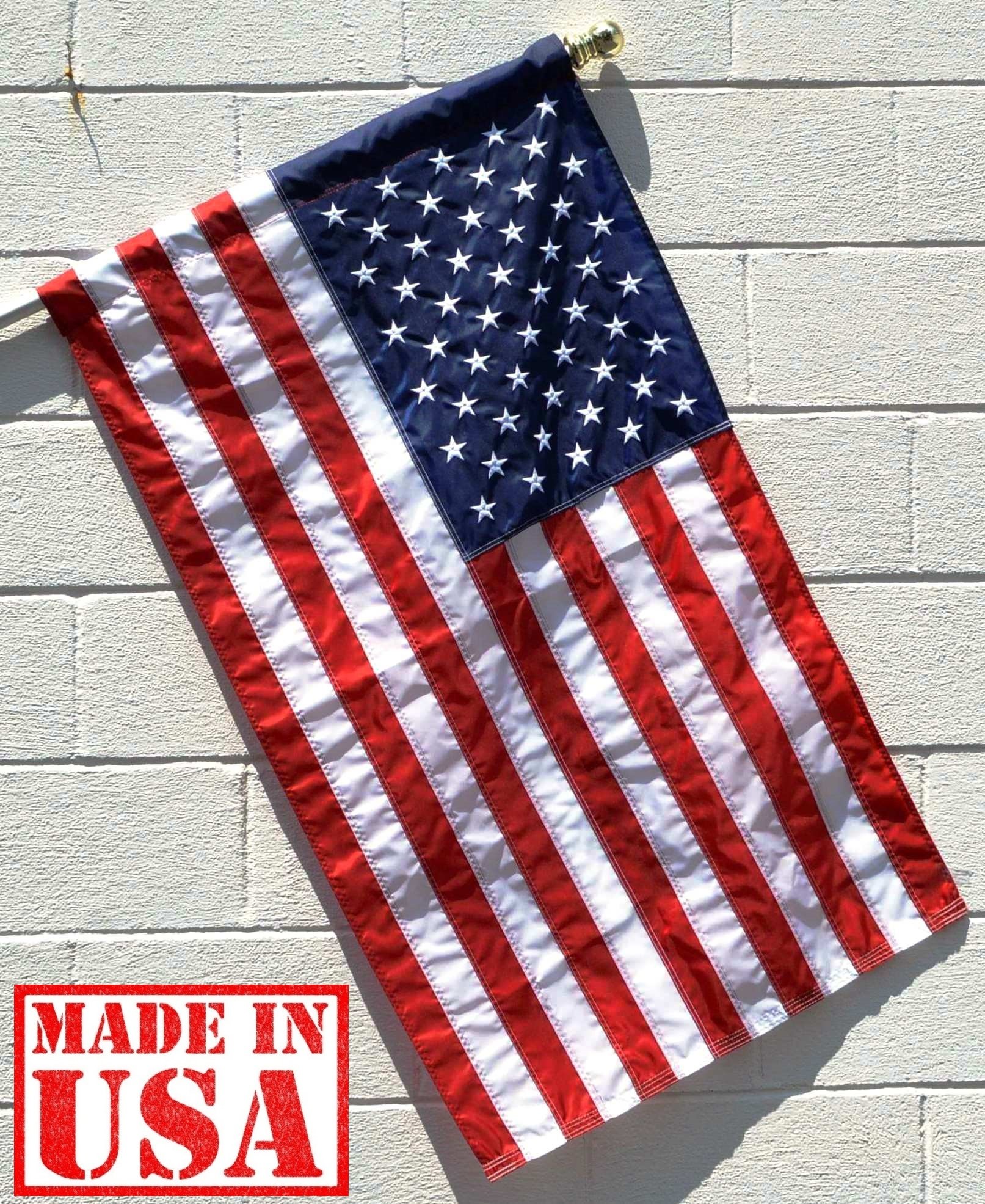 US Flag Factory 3'x5' US AMERICAN FLAG (Pole Sleeve) Outdoor SolarMax
