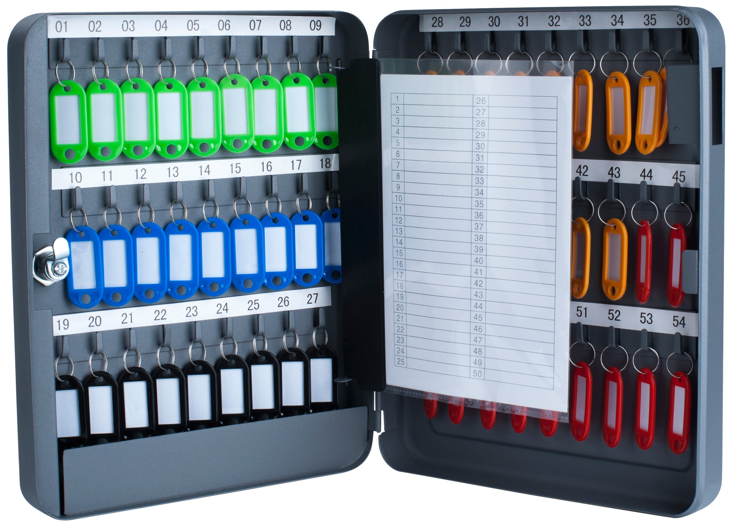 PAVO 8027040 Key Cabinet for 54 Keys - Dark Grey