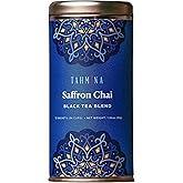 Tahmina Saffron Chai Tea: Assam Black Tea Blend with Saffron, Highly Caffeinated Tea, 12 Biodegradable Pyramid Tea Bags, Makes 36 Cups of Tea (1 Pack)