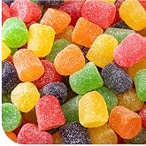 Gum Drops, Jelly Candy, Assorted Fruit Flavors - 2 Lb Pack | Grape, Lime, Orange, Pineapple, Strawberry, Chewy Candy