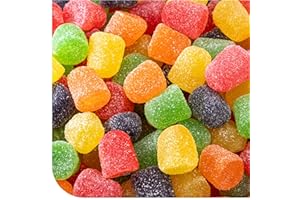 CRAZYOUTLET Gum Drops - 2 Pound Bulk Pack - Jelly Candy - Assorted Fruit Flavors - Christmas Candy for Holiday Snaking, Baking, and Gifting - Grape, Lime, Orange, Pineapple, and Strawberry